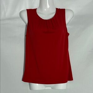Calvin Klein Collection Red Sleeveless Blouse